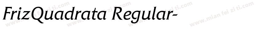 FrizQuadrata Regular字体转换